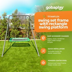 gobaplay Outdoor Swing Set Frame with Bars & gobaplay Rectangle Swing Platform