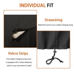 73in Hanging Porch Swing Cover Waterproof,Outdoor Porch Swing Cover for Patio…