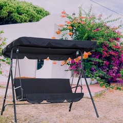 Swing Canopy Top, 3 Seat Outdoor Patio Swing Canopy Cover for Porch Patio Gar…