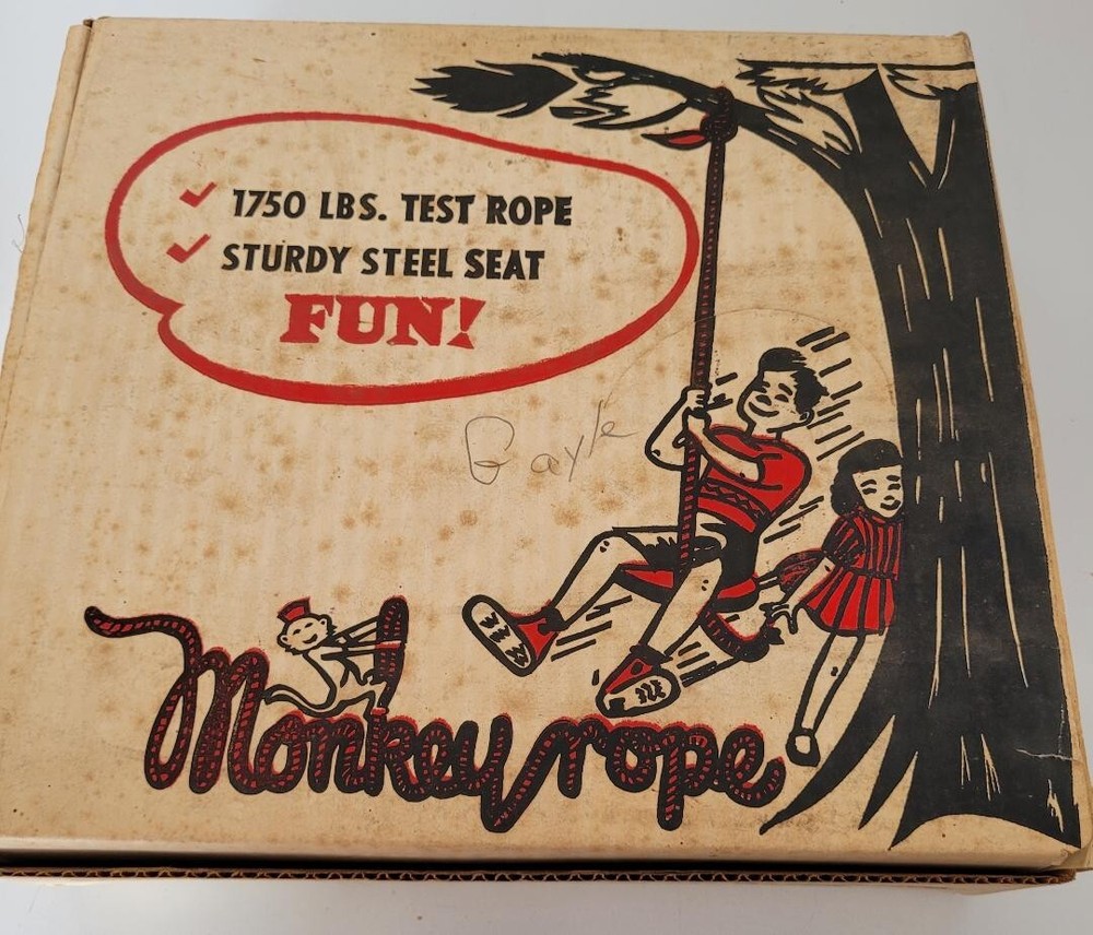 Vintage KiddyKook Steel Swing Plus 15 FT Rope