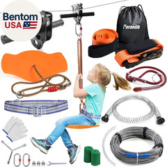 Zipline for Backyard Kids and Adults,Zipline Kits for Backyard with 120Ft Cable,