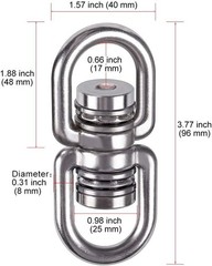 Bearing Swing Swivel, 360° Rotational Device Hanging Accessory for Web Tree S…
