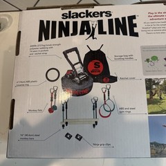 Slackers NINJA LINE American Ninja Line 30’ w/ Obstacles Slackline Half New