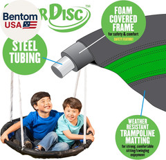 Superdisc Swing Set with Superdisc Swing. 5 User Capacity, Easy Assembly, Metal