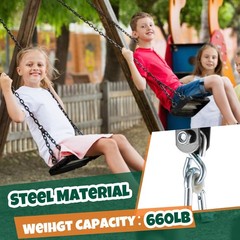 Dunzy 4 Pcs Metal Swing Set Accessories Includes Snap Hooks Brackets Attachme.