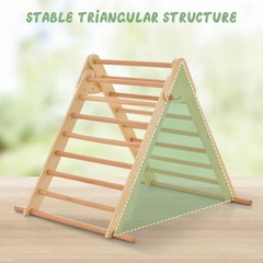 Pikler Triangle Set 3 in 1 Climbing Toys for Toddlers Foldable Wood Montessor…