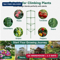 Halatool 6 Pack Tomato Cages for Graden 60 Inch, Adjustable Metal Tall Heavy Dut