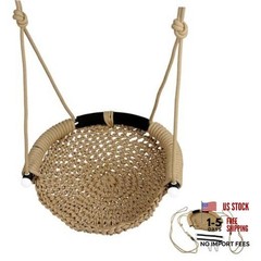 Secure Swing Set,Adjustable Rope Swing Seat Swingset Accessories for Brown