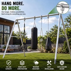 2 Pcs 2-3/8″ Heavy Duty Swing Hangers Set Steel Pipe Hanger Cast Aluminum a F…