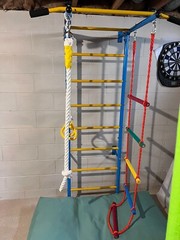 Kids Indoor Gym Playground Swedish Wall Mount Ladder Children Exercise Toy Bars