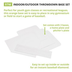 Champion Sports Indoor Outdoor Baseball Base Set for Kids Easy Setup Durable