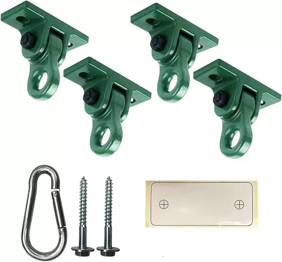 Heavy Duty Green Swing Hangers with Screws – 5000 Lb Capacity (4 Pack)