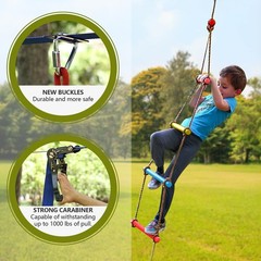Upgraded 2” Slackline Quick Buckle – Easy Install, No Tearing, Obstacle Course A