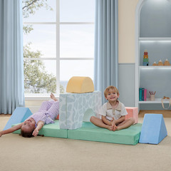 7-Piece Foam Fortress – Soft Climbing Toys, Baby Foam Climbing Blocks for Toddle