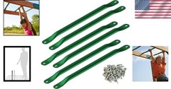 Metal Monkey Bars Kit w/ 6 Rungs & Hardware, Green