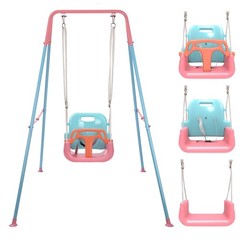 3-in-1 Toddler Swing Set for Indoor/Outdoor Use – Baby Swing for Ages 6 Months+