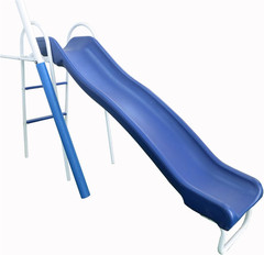 Surf N Swing Painted Steel 5 Station Kids Outdoor Backyard Swing and Play Set wi