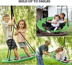 43″ Tree Swing for Kids Outdoor, Waterproof Large round Flying Saucer Swings for