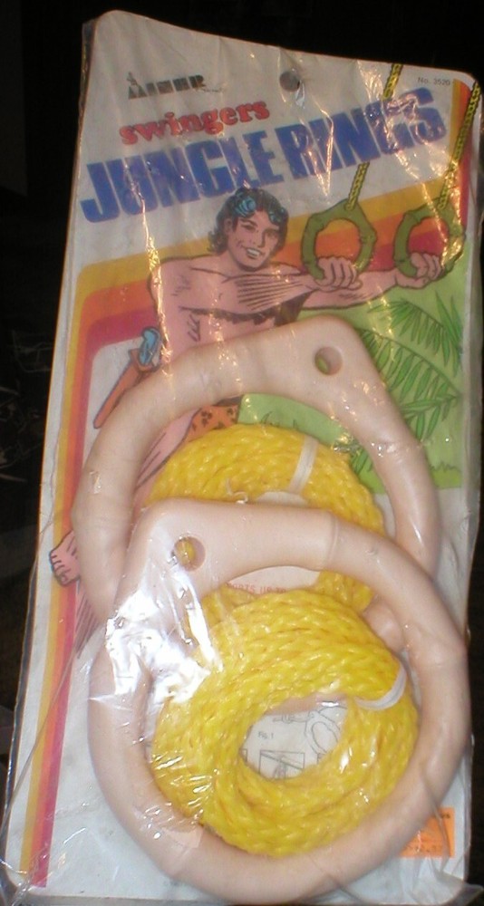 VINTAGE JUNGLE RINGS FOR CHILDREN SWINGERS SOLD AS IS