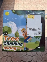 Tree Swing for Kids,Climbing Rope with Platforms,Disc Swing Seat Set Green