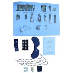 3 in 1 Swing Set With Belt Swing, Slide, Glider for Backyard
