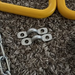 Playstar 4 Yellow Gym Rings, Chains- 21”, 2 Anchors. All NEW WO Tags