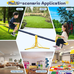 Seesaw for Kids Outdoor, Heavy Duty 250LB 360° Rotating Seesaw Outdoor Teeter To