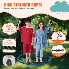 Spider Web Saucer Swing, 40 Inch for Kids Outdoor, 750lbs Weight Capacity