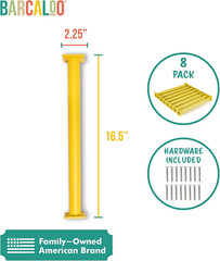 Playground Equipment Monkey Bars Playset Attachment – Set of 8 Yellow Powder Coa