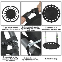 Tree Swing with PP Mat – Durable, Safe, and Easy to Install,Black Outdoor Sau…