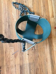 High Back Full Bucket Toddler Swing Seat with Coated Chains