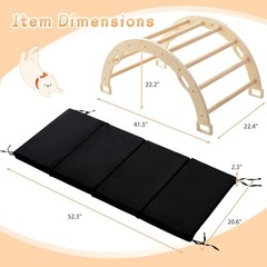 Kids Climber Arch Rocker with Cushion, Montessori Climber Climbing Toys | Arch