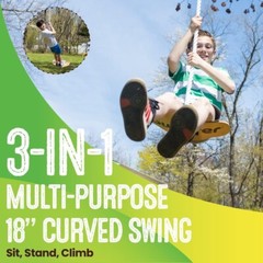 Sturdy Maple Wood Disc Swing – Heavy Duty Braided Rope – Up to 150Lbs