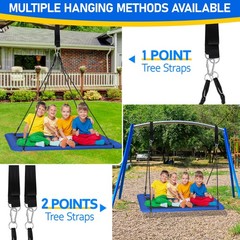 Larger Tree Swing for Kids and Adults 60 Inch Rectangle Platform 700lbs Capacity