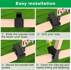 SELEWARE Heavy-Duty Swing Set Bracket – A-Frame Swing Set Hardware Kit with Moun