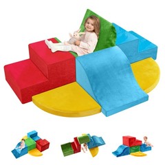 7-Piece Toddler Climbing Toys Indoor, Foam Climbing Blocks Soft Play Structur…