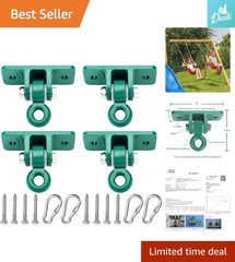 Industrial Swing Hanger Set- 4 High Capacity Units for Sturdy Playground Swings