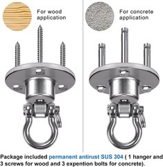 Ceiling Swing Hanger Mount w/Bearing 900 LB Capacity Hardware Stainless Steel