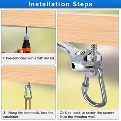 4Pcs Stainless Steel Swing Hanger Swing Bolt for Wood Beam 1500LB Capacity