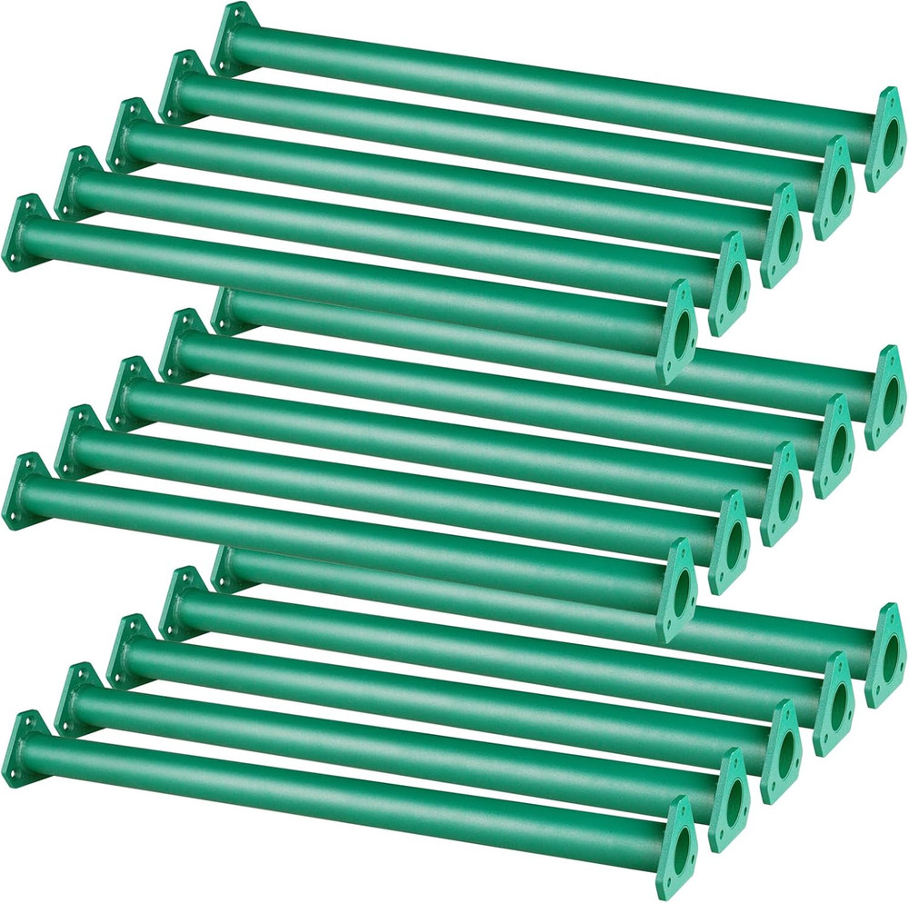 15 Set Metal Monkey Bars Rungs for Indoor/Outdoor Climbing – Green