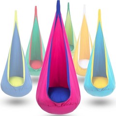 Hanging Kids Pod Swing Seat – Adjustable Inflatable Pillow & Easy Installation