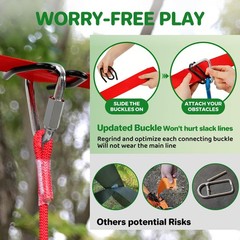 Ninja Warrior Obstacle Course for Kids, 2×50ft Slack Lines for Backyard with …