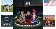 Versatile 900lbs Flying Saucer Swing with LED Light – Indoor & Outdoor Adventure