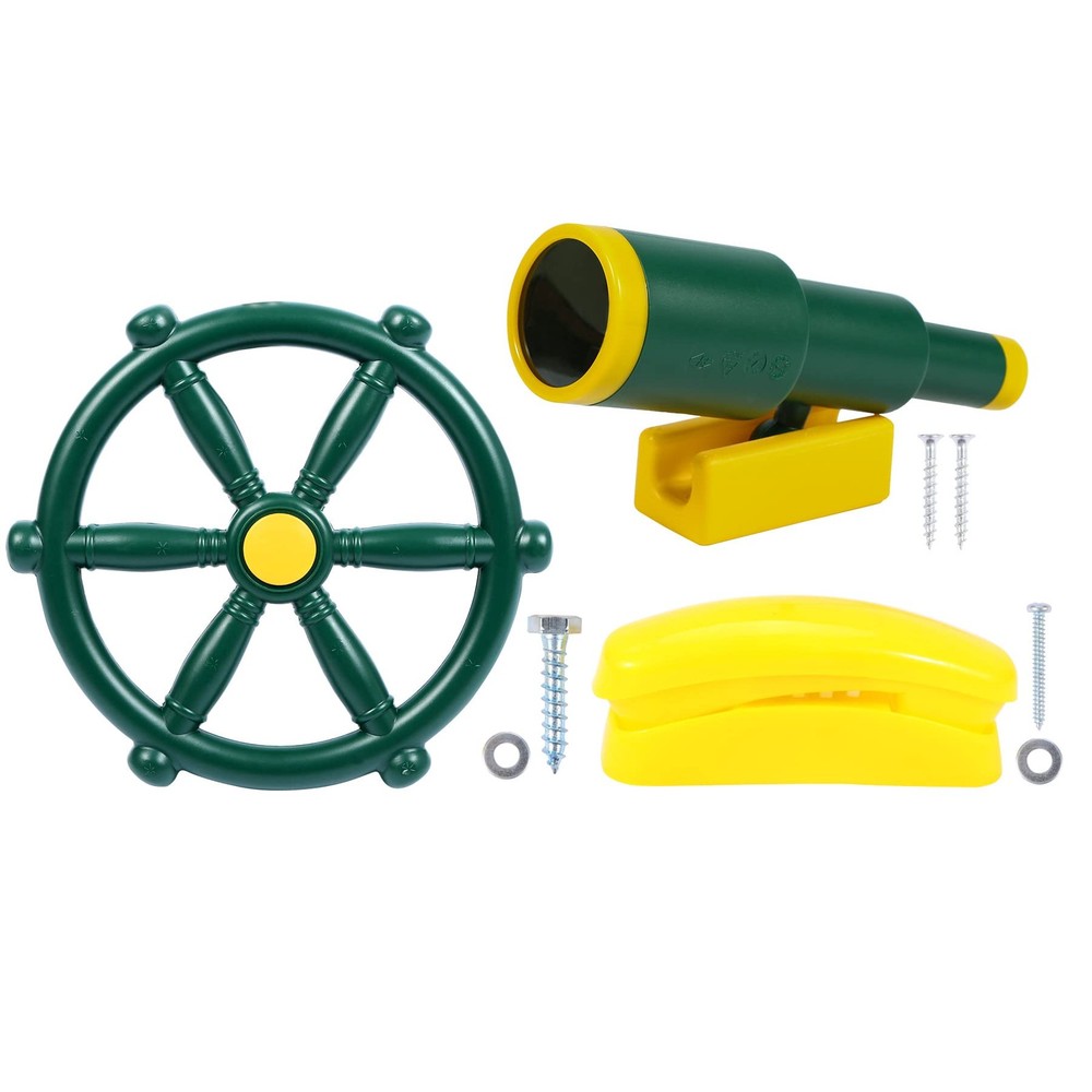 Playground Accessories for Kids, Play Set Attachments with Pirate Ship Wheel,…