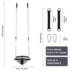 Toddler&2-in-1 Baby Swing – Adjustable Rope Swings Seat for Kids | Indoor & O…