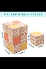 JumpOff Jo 12 Pc Soft Foam Blocks Playset Rainbow Montessori Sensory 6″ Cubes