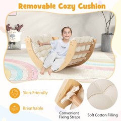 6 in 1 Climbing Arch for Toddlers with Collapsible Storage Bin Removable Cushion