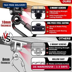 [Premium] Swing Hanger, Heavy Duty 10MM Solid Swing Set Hardware, Swing Hooks Sc