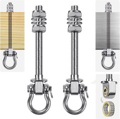 Swing Hangers with Bearing – 2 Pack Stainless Steel 304 Hardware Hooks for Wo…