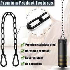 2 Pack Hanging Swing Chain with 4 Carabiners 25in, 660LB Capacity Heavy Duty …